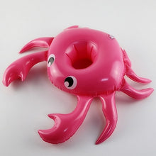 Load image into Gallery viewer, PIKAALAFAN Mini Inflatable Cup Holder Small Flamingo Floating Crab Cute Cartoon Animal Fruits Toy Pool Bathing Party Decoration